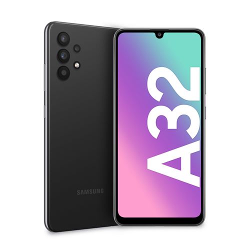 Samsung Galaxy A32 - 4G smartphone - double SIM - RAM 4 Go / Mémoire interne 128 Go - microSD slot - écran OLED - 6.4" - 2400 x 1080 pixels - 4x caméras arrière 64 MP, 8 MP, 5 MP, 5 MP - front camera 20 MP - noir génial État correct N/A reconditionné disponible sur Fnac