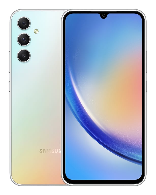 Samsung Galaxy A34 5G 16,8 cm (6.6 ) Double SIM hybride USB Type-C 8 Go 256 Go 5000 mAh Argent - Bon état Bon état Samsung reconditionné disponible sur Pixmania