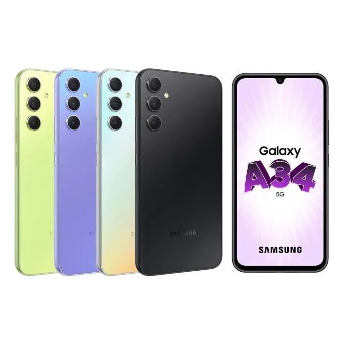 SAMSUNG Galaxy A34 5G Lavande 128 Go - Reconditionné - Excellent état Reconditionné - 246,09 € SAMSUNG Galaxy A34 5G Lavande 128 Go - Reconditionné - Excellent état Reconditionné Samsung reconditionné disponible sur Cdiscount Seconde Vie