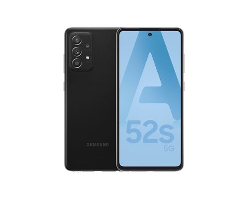 Samsung Galaxy A52s 5G - 5G smartphone - double SIM - RAM 6 Go / Mémoire interne 128 Go - microSD slot - OLED display - 6.5" - 2400 x 1080 pixels - 4x caméras arrière 64 MP, 12 MP, 5 MP, 5 MP - front camera 32 MP - noir génial État correct N/A reconditionné disponible sur Fnac