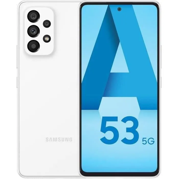 SAMSUNG Galaxy A53 128Go 5G Blanc - Reconditionné - Excellent état Reconditionné - 241,90 € SAMSUNG Galaxy A53 128Go 5G Blanc - Reconditionné - Excellent état Reconditionné Samsung reconditionné disponible sur Cdiscount Seconde Vie