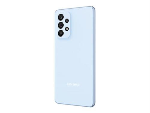Samsung Galaxy A53 5G - 5G smartphone - double SIM - RAM 8 Go / Mémoire interne 256 Go - microSD slot - écran OLED - 6.5" - 2400 x 1080 pixels (120 Hz) - 4x caméras arrière 64 MP, 12 MP, 5 MP, 5 MP - front camera 32 MP - bleu génial État correct N/A reconditionné disponible sur Fnac