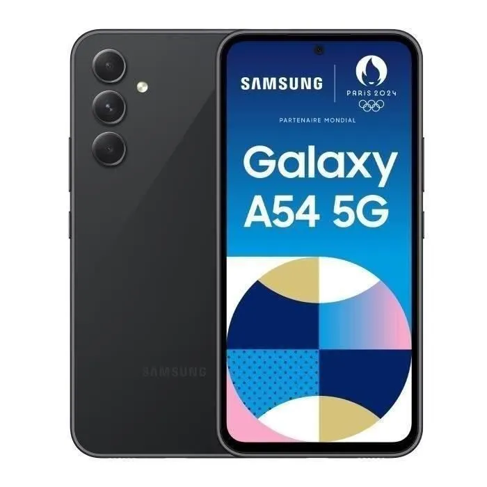 SAMSUNG Galaxy A54 5G Graphite 128 Go (2023) - Reconditionné - Etat correct Reconditionné - 256,79 € SAMSUNG Galaxy A54 5G Graphite 128 Go (2023) - Reconditionné - Etat correct Reconditionné Samsung reconditionné disponible sur Cdiscount Seconde Vie