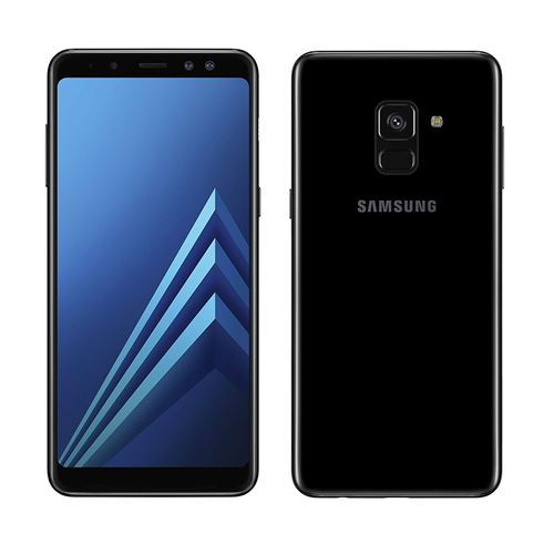 Samsung Galaxy A8 (2018) - 4G smartphone - double SIM - RAM 4 Go / Mémoire interne 32 Go - microSD slot - OLED display - 5.6"" - 2220 x 1080 pixels - rear camera 16 MP - 2x front cameras 16 MP, 8 MP - noir État correct Samsung reconditionné disponible sur Fnac