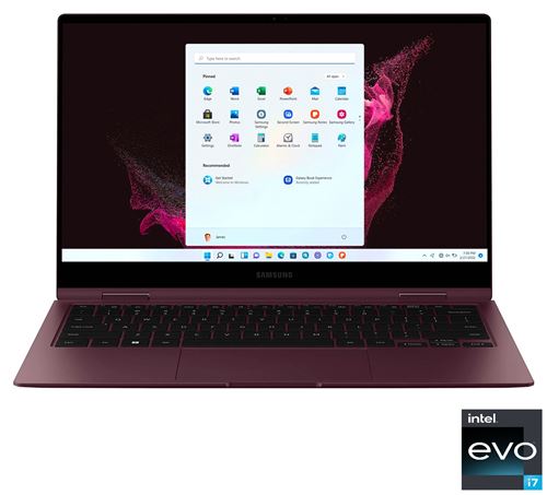SAMSUNG GALAXY BOOK2 PRO 360 15' BURGUNDY État correct Samsung reconditionné disponible sur Fnac