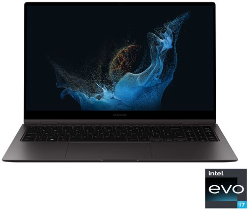 Samsung Galaxy Book2 Pro 360 - Conception inclinable - Intel Core i7 - 1260P / jusqu'à 4.7 GHz - Evo - Win 11 Home - Carte graphique Intel Iris Xe - 16 Go RAM - 512 Go SSD NVMe - 15.6"" AMOLED écran tactile 1920 x 1080 (Full HD) - Wi-Fi 6 - graphite État correct Samsung reconditionné disponible sur Fnac