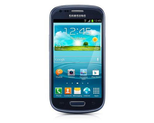 Samsung Galaxy S III Mini - 3G smartphone - RAM 1 Go / Mémoire interne 8 Go - microSD slot - écran OLED - 4" - 800 x 480 pixels - rear camera 5 MP - front camera 0,3 MP - bleu État correct Samsung reconditionné disponible sur Fnac