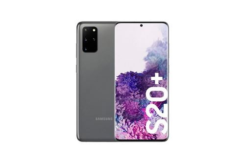 Samsung Galaxy S20+ - 4G smartphone - double SIM - RAM 8 Go / Mémoire interne 128 Go - microSD slot - écran OLED - 6.7" - 3200 x 1440 pixels (120 Hz) - 4x caméras arrière 12 MP, 12 MP, 64 MP, 0,3 MP - front camera 10 MP - gris cosmique État correct N/A reconditionné disponible sur Fnac