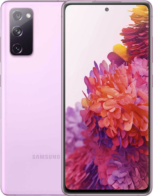 Samsung Galaxy S20 FE - 4G smartphone - double SIM - RAM 6 Go / Mémoire interne 128 Go - microSD slot - OLED display - 6.5" - 2400 x 1080 pixels - (120 Hz) - 3 x caméras arrière 12 MP, 12 MP, 8 MP - front camera 32 MP - nuage lavande État correct Samsung reconditionné disponible sur Fnac