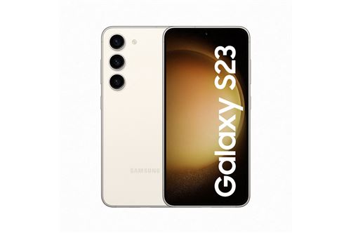 Samsung Galaxy S23 - 5G smartphone - double SIM - RAM 8 Go / Mémoire interne 128 Go - OLED display - 6.1" - 2340 x 1080 pixels (120 Hz) - 3 x caméras arrière 50 MP, 12 MP, 10 MP - front camera 12 MP - crème État correct Samsung reconditionné disponible sur Fnac