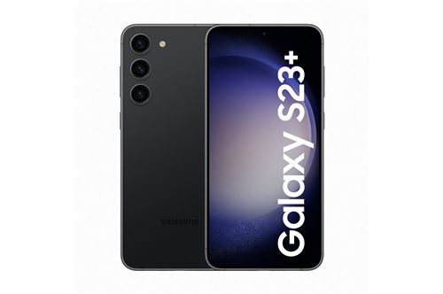 Samsung Galaxy S23+ - 5G smartphone - double SIM - RAM 8 Go / Mémoire interne 256 Go - OLED display - 6.6" - 2340 x 1080 pixels (120 Hz) - 3 x caméras arrière 50 MP, 12 MP, 10 MP - front camera 12 MP - noir fantôme État correct - 422,85 € Samsung Galaxy S23+ - 5G smartphone - double SIM - RAM 8 Go / Mémoire interne 256 Go - OLED display - 6.6" - 2340 x 1080 pixels (120 Hz) - 3 x caméras arrière 50 MP, 12 MP, 10 MP - front camera 12 MP - noir fantôme État correct Samsung reconditionné disponible sur Fnac