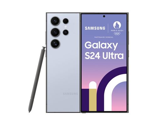 Samsung Galaxy S24 Ultra - Online Exclusive - 5G smartphone - double SIM - RAM 12 Go / Mémoire interne 512 Go - écran OLED - 6.8" - 3120 x 1440 pixels (120 Hz) - 4x caméras arrière 200 MP, 50 MP, 12 MP, 10 MP - front camera 12 MP - bleu titane État correct reconditionné disponible sur Fnac