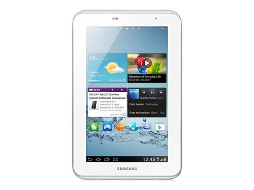 Samsung Galaxy Tab 2 (7.0) WiFi - Tablette - Android 4.0 - 16 Go - 7" Plane to Line Switching (PLS) (1024 x 600) - hôte USB - Logement microSD - blanc État correct - 88,46 € Samsung Galaxy Tab 2 (7.0) WiFi - Tablette - Android 4.0 - 16 Go - 7" Plane to Line Switching (PLS) (1024 x 600) - hôte USB - Logement microSD - blanc État correct reconditionné disponible sur Fnac