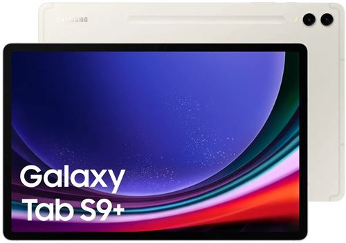Samsung Galaxy Tab S9+ - Tablette - Android 13 - 512 Go - 12.4" AMOLED dynamique 2X (2800 x 1752) - Logement microSD - beige État correct Samsung reconditionné disponible sur Fnac