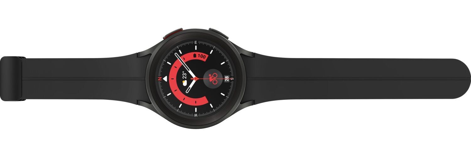 Samsung Galaxy Watch 5 Pro (2022) 45 mm 4G Titane noir Très bon état Samsung reconditionné disponible sur Refurbed | Dero
