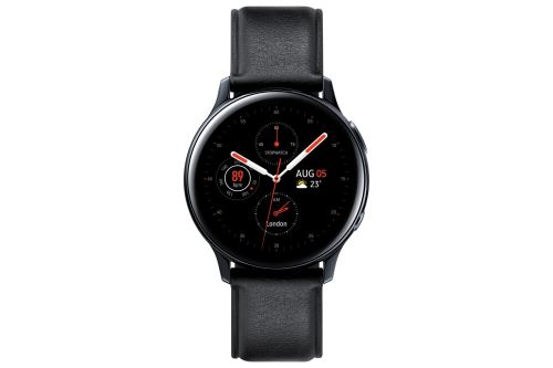 Samsung Galaxy Watch Active 2 - 40 mm - acier inoxydable noir - montre intelligente avec bande - cuir - noir - affichage 1.2" - 4 Go - Wi-Fi, NFC, Bluetooth - 37 g État correct Samsung reconditionné disponible sur Fnac