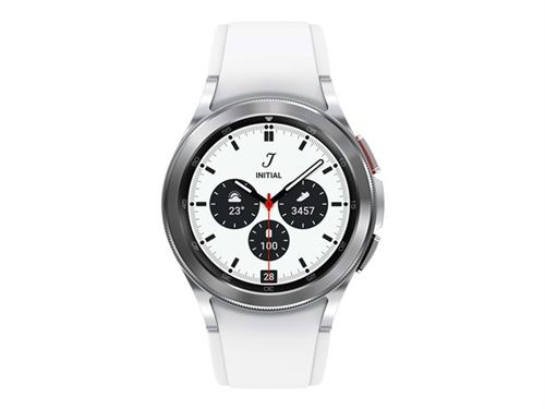 Samsung Galaxy Watch4 Classic - 42 mm - montre intelligente avec bande de sport ridge - fluoroélastomère - affichage 1.2" - 16 Go - NFC, Wi-Fi, Bluetooth - 4G - 46.5 g - argent État correct N/A reconditionné disponible sur Fnac