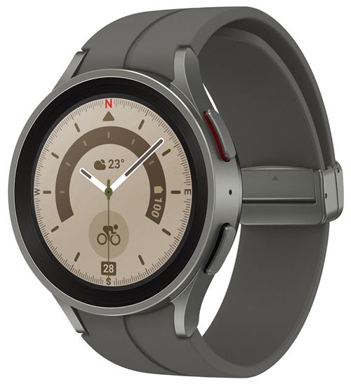 Samsung Galaxy Watch5 Pro - 45 mm - gris titane - montre intelligente avec bande sport - affichage 1.4" - 16 Go - NFC, Wi-Fi, Bluetooth - 46.5 g État correct Samsung reconditionné disponible sur Fnac