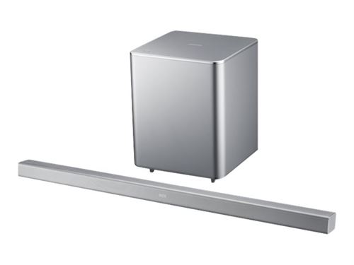 Samsung HW-H551 - Système de barre audio - pour home cinéma - Canal 2.1 - sans fil - Bluetooth - 320 watt (Totale) État correct Samsung reconditionné disponible sur Fnac