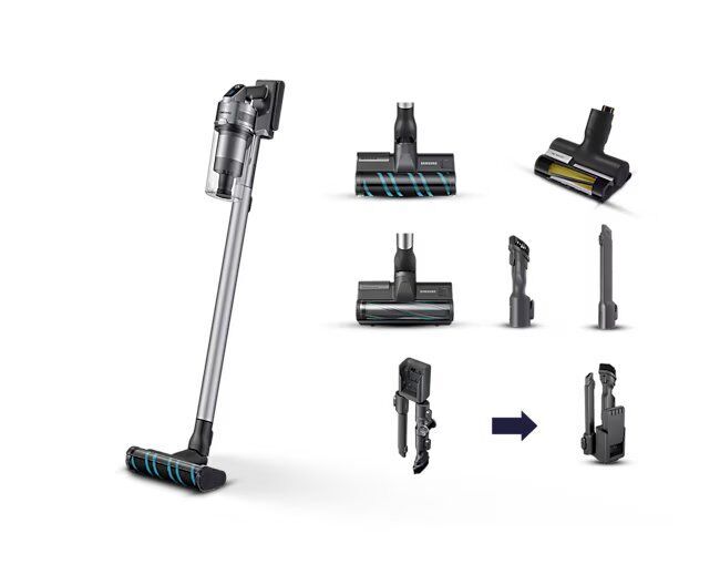 Samsung Jet 75E complete Aspirateur à main sans fil noir/argent Parfait état Samsung reconditionné disponible sur Refurbed
