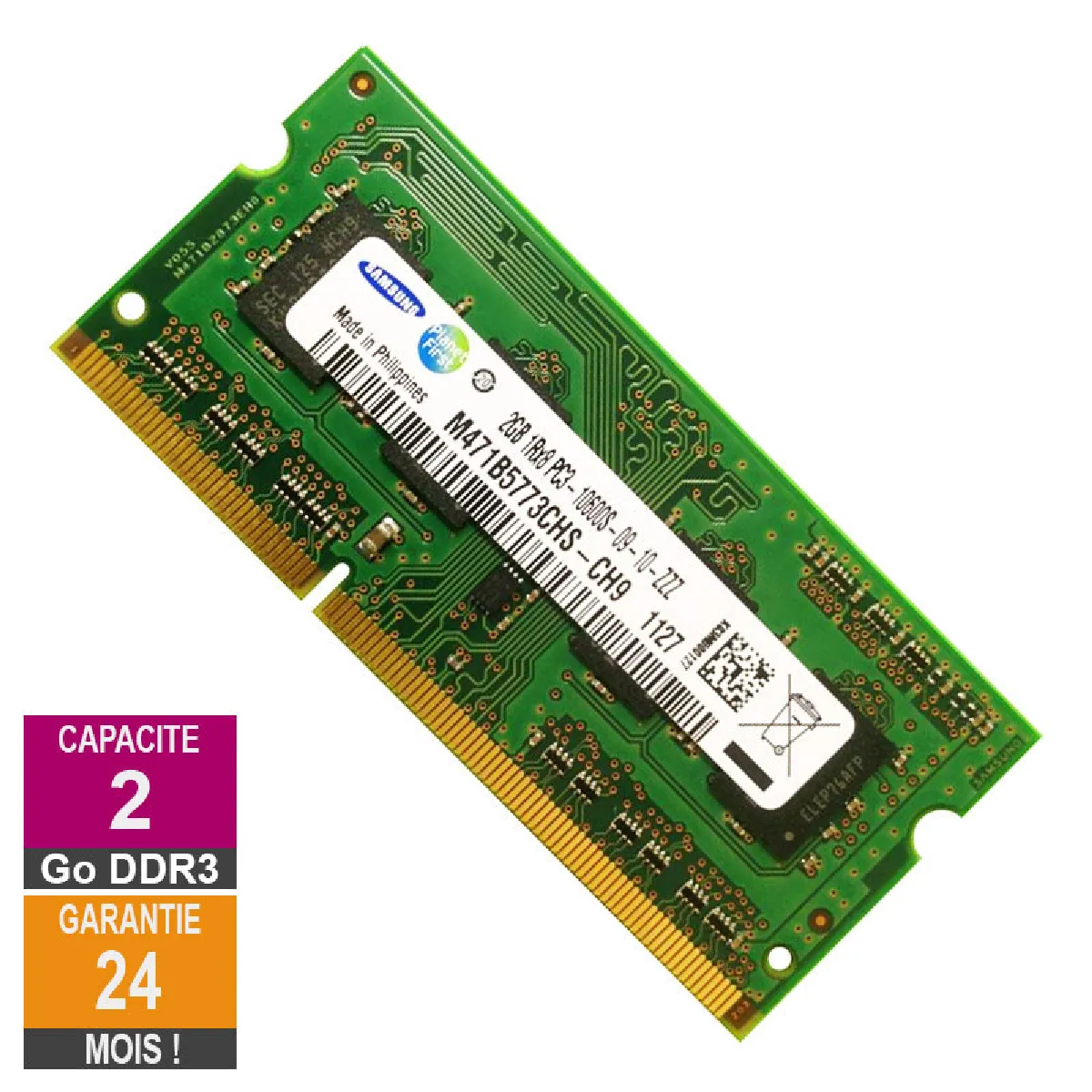 Samsung M471B5773CHS-CH9 2Go 1333MHz DDR3 Reconditionné - 14,69 € Samsung M471B5773CHS-CH9 2Go 1333MHz DDR3 Reconditionné Samsung reconditionné disponible sur Rue du Commerce Seconde Vie