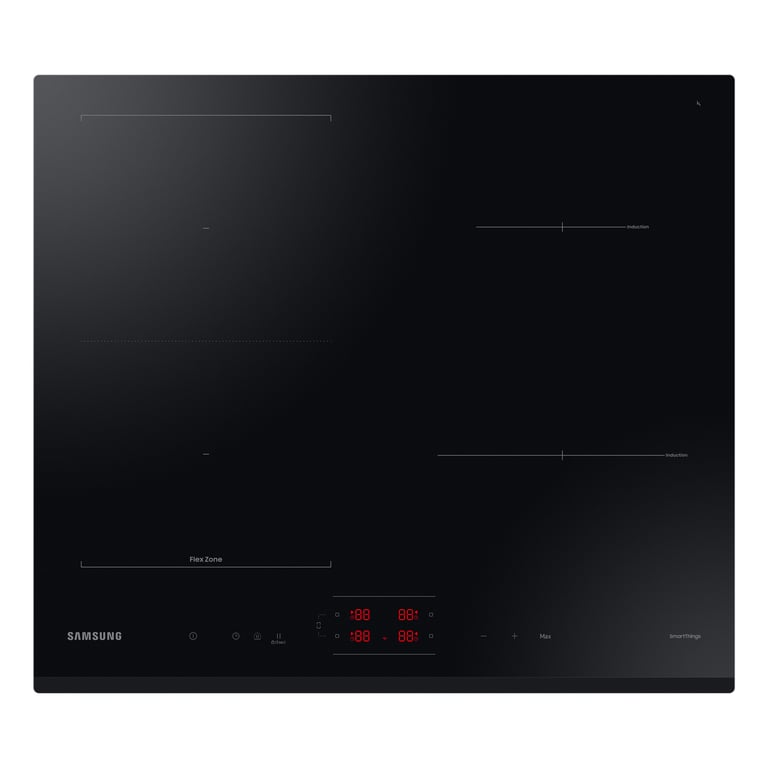 Samsung NZ64B5045GK Noir Intégré 60 cm Plaque avec zone à induction 4 zone(s) - Excellent état Parfait état Samsung reconditionné disponible sur Pixmania