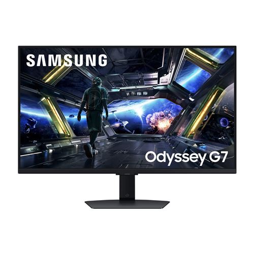 Samsung Odyssey G7 S27FG702EU - G70F Series - écran LED - jeux - 27" - 3840 x 2160 4K UHD (2160p) @ 180 Hz - Fast IPS - 350 cd/m² - 1000:1 - HDR10, HDR10+ - 1 ms - 2xHDMI, DisplayPort - noir État correct Samsung reconditionné disponible sur Fnac