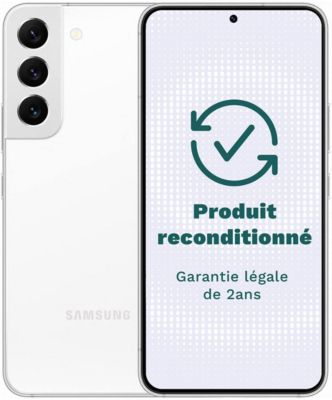 Samsung - Smartphone Galaxy S22 5g 128go Blanc Très Bon État Très bon état reconditionné disponible sur Boulanger