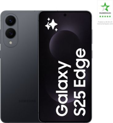 Samsung - Smartphone Galaxy S25 Edge Noir 256go Très bon état reconditionné disponible sur Boulanger