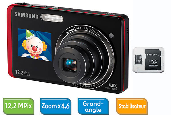 Samsung ST510 Noir & Rouge + Carte Micro SD 2 Go État correct Samsung reconditionné disponible sur Fnac