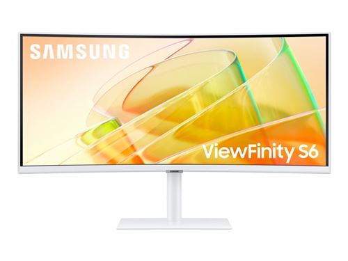 Samsung ViewFinity S6 S34C650TAU - S65TC Series - écran LED - incurvé - 34" - 3440 x 1440 UWQHD @ 100 Hz - VA - 350 cd/m² - 3000:1 - HDR10 - 5 ms - 2x Thunderbolt 4, HDMI, DisplayPort - haut-parleurs - blanc chaud État correct Samsung reconditionné disponible sur Fnac