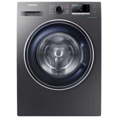 Samsung WW70J5556FX - Machine à laver - largeur : 60 cm - profondeur : 62.3 cm - hauteur : 85 cm - chargement frontal - 63 litres - 7 kg - 1400 tours/min - métal gris État correct Samsung reconditionné disponible sur Fnac