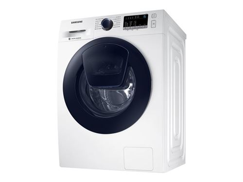Samsung WW90K44305W - Machine à laver - largeur : 60 cm - profondeur : 55 cm - hauteur : 85 cm - chargement frontal - 9 kg - 1400 tours/min - blanc avec porte bleue État correct N/A reconditionné disponible sur Fnac
