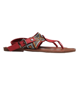 Sandale tong rouge LPB cuir T39 de seconde main - 20,00 € Sandale tong rouge LPB cuir T39 de seconde main reconditionné disponible sur Claquettes Market
