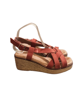 Sandales compensées terracotta ERAM De Seconde Main Très bon état - 25,00 € Sandales compensées terracotta ERAM De Seconde Main Très bon état Eram reconditionné disponible sur Claquettes Market