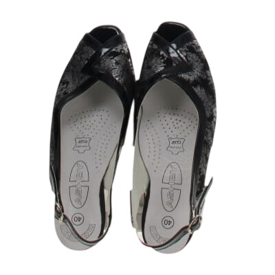 Sandales noires à talons 5 cm - Femme - Ashby - Pointure 40 Bon état - 10,43 € Sandales noires à talons 5 cm - Femme - Ashby - Pointure 40 Bon état reconditionné disponible sur Label Emmaüs