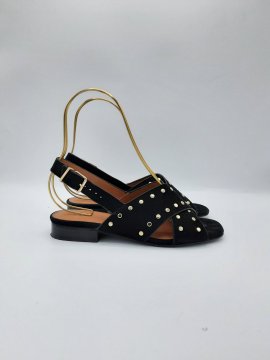 Sandales noires velours Bocage de seconde main - 30,00 € Sandales noires velours Bocage de seconde main N/A reconditionné disponible sur Claquettes Market