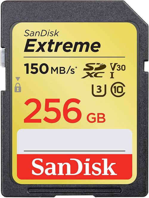SanDisk Extreme 256 Go Carte mémoire SDXC jusqu'à 150 Mo/s, Classe 10, U3, V30 État correct SanDisk reconditionné disponible sur Fnac | Dero