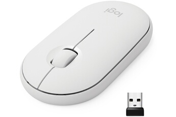 sans fil silencieuse PEBBLE M350 - Blanche Bon état Logitech reconditionné disponible sur Darty