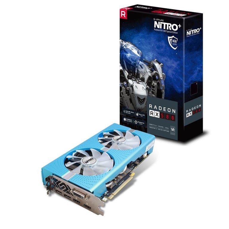 Sapphire 11265-21-20G carte graphique AMD Radeon RX 580 8 Go GDDR5 - Excellent état Parfait état Sapphire reconditionné disponible sur Pixmania