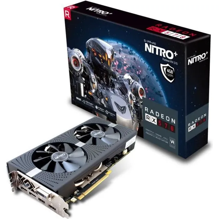 Acheter SAPPHIRE Carte graphique AMD NITRO+ Radeon™ RX 570 4GD5 - 4 Go - GDDR5 Reconditionné - 96,00 € SAPPHIRE Carte graphique AMD NITRO+ Radeon™ RX 570 4GD5 - 4 Go - GDDR5 Reconditionné Sapphire reconditionné disponible sur Cdiscount Seconde Vie