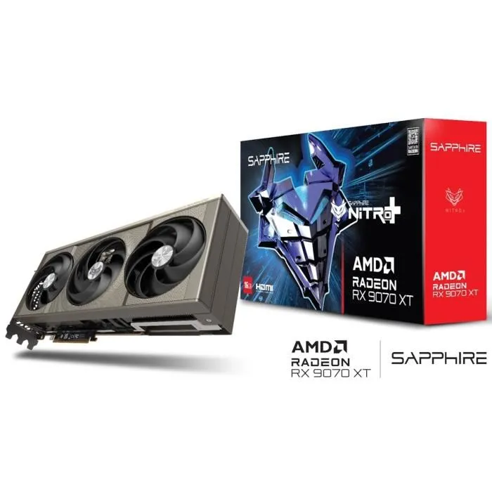 SAPPHIRE - Carte graphique - NITRO+ AMD RADEON™ RX 9070 XT Gaming OC - 16 GB - Dual HDMI / Dual DP Reconditionné - 749,00 € SAPPHIRE - Carte graphique - NITRO+ AMD RADEON™ RX 9070 XT Gaming OC - 16 GB - Dual HDMI / Dual DP Reconditionné Sapphire reconditionné disponible sur Cdiscount Seconde Vie