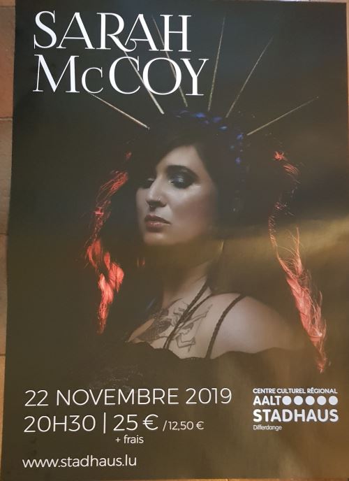 Sarah McCoy - Tournée 2019 - AFFICHE État correct reconditionné disponible sur Fnac