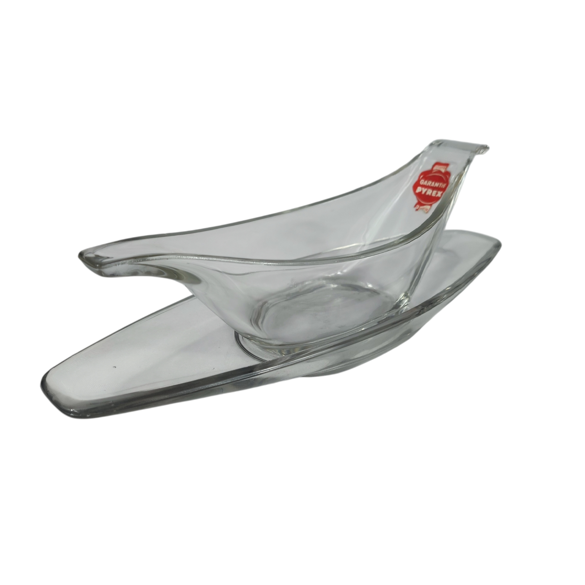 Saucière en verre Pyrex avec socle Bon état - 13,00 € Saucière en verre Pyrex avec socle Bon état reconditionné disponible sur Label Emmaüs