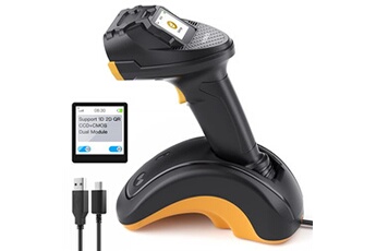 Scanner de Code-Barres Bluetooth sans Fil, 1D/2D/QR, avec Ecran Tactile et Base Intelligente, Modules Doubles CMOS+CCD Bon état - 59,99 € Scanner de Code-Barres Bluetooth sans Fil, 1D/2D/QR, avec Ecran Tactile et Base Intelligente, Modules Doubles CMOS+CCD Bon état Inateck reconditionné disponible sur Darty