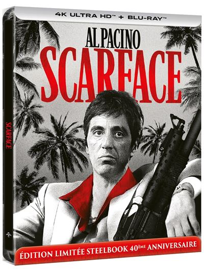 Scarface 40ème Anniversaire Édition Limitée SteelBook® Blu-ray 4K Ultra HD État correct reconditionné disponible sur Fnac