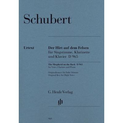 Schubert Franz - Le Patre Sur Le Rocher D965 Opus Post.129 - Voix Haute/Clarinette/Piano État correct reconditionné disponible sur Fnac