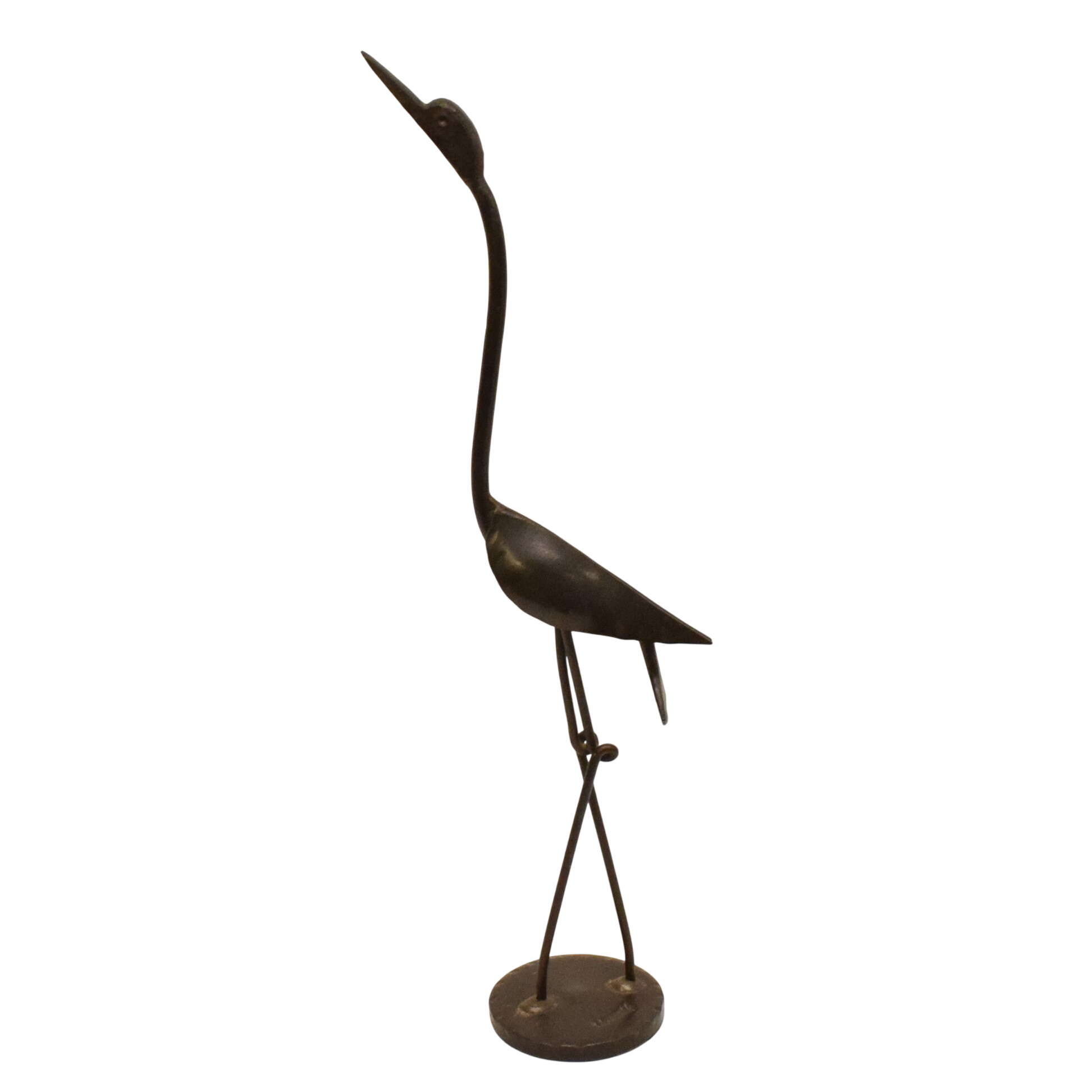 Sculpture 39 cm oiseau échassier en fer forgé par I. Ivanoff Bon état - 60,00 € Sculpture 39 cm oiseau échassier en fer forgé par I. Ivanoff Bon état reconditionné disponible sur Label Emmaüs