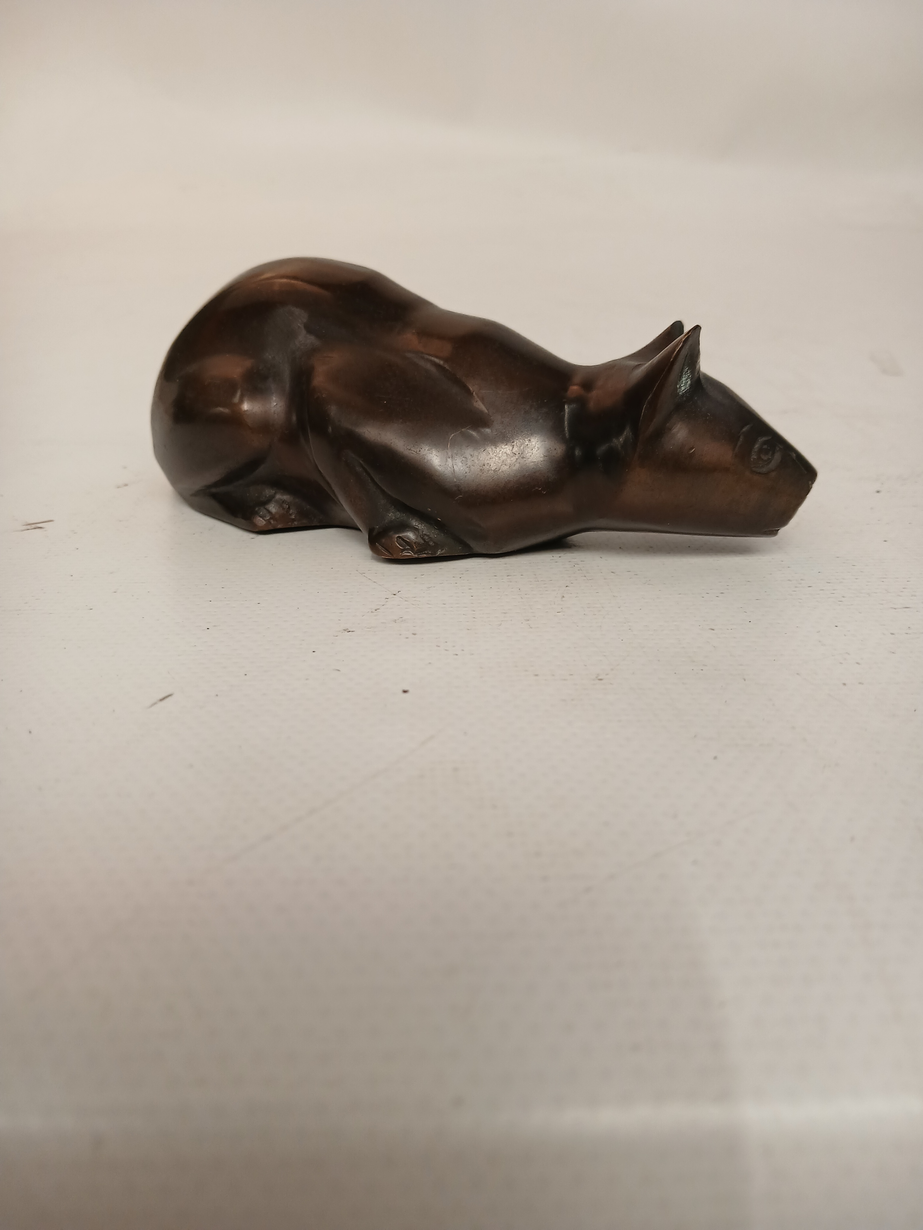 Voir photo 2 de Sculpture animalière - chat en bronze Sculpture animalière - chat en bronze Bon état reconditionné photo 2