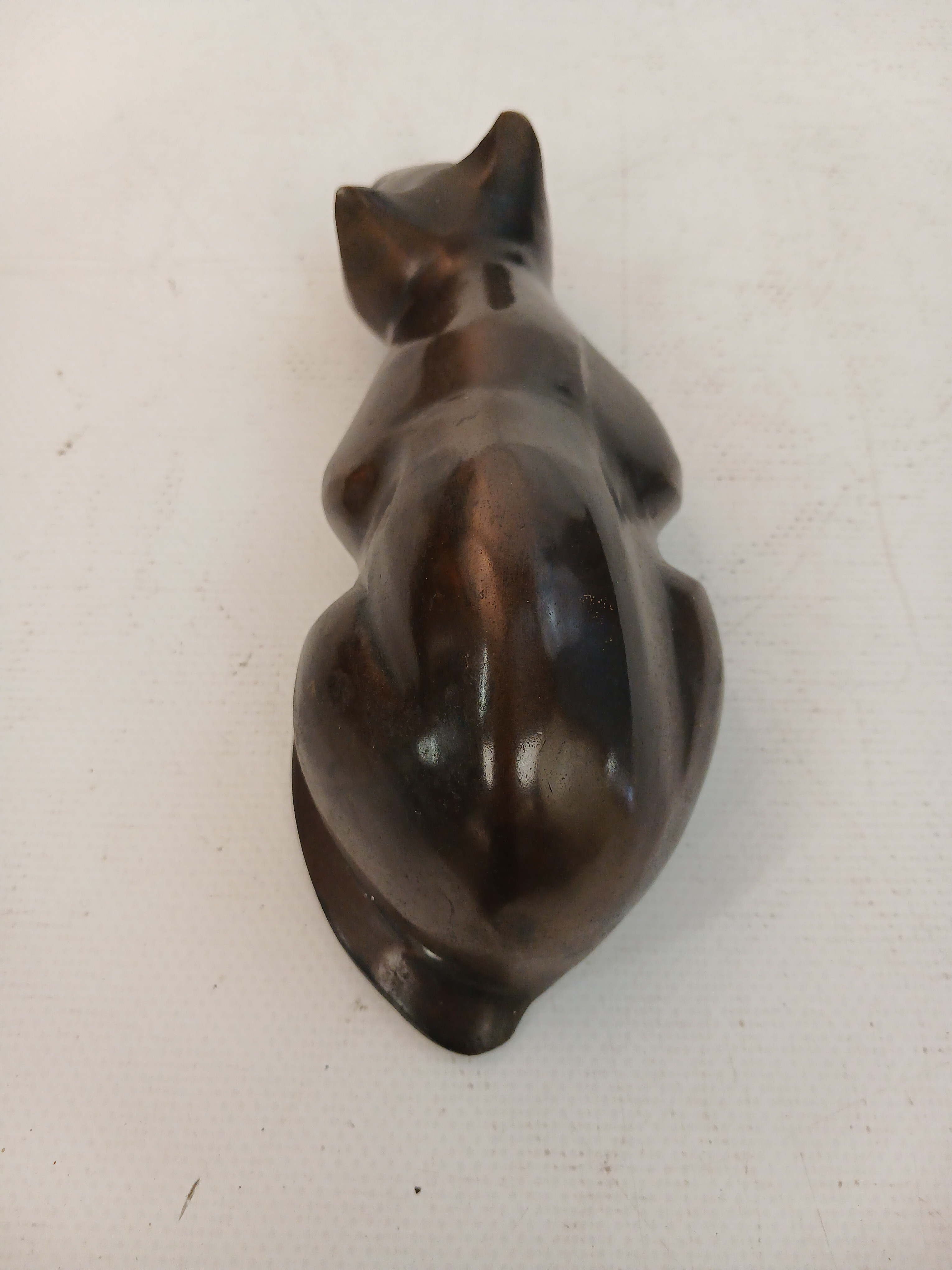 Voir photo 3 de Sculpture animalière - chat en bronze Sculpture animalière - chat en bronze Bon état reconditionné photo 3